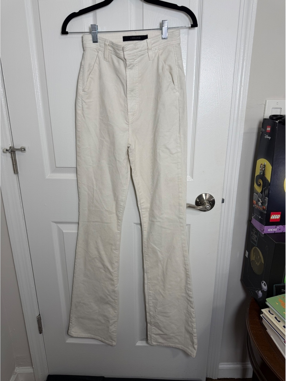 J Brand women’s white corduroy flare pants